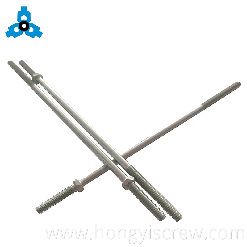 Long Double Head Bolt With Hex Nut Carbon Steel OEM Stock Support